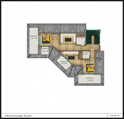 Шикарная вилла в районе Каргыджак - Ракурс 17