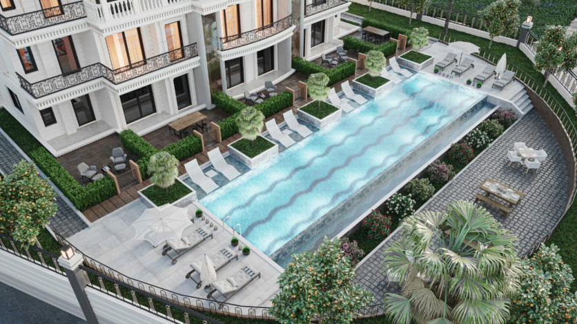 Новый проект с квартирами 1+1, 2+1, 3+1 в районе Авсаллар - Ракурс 10