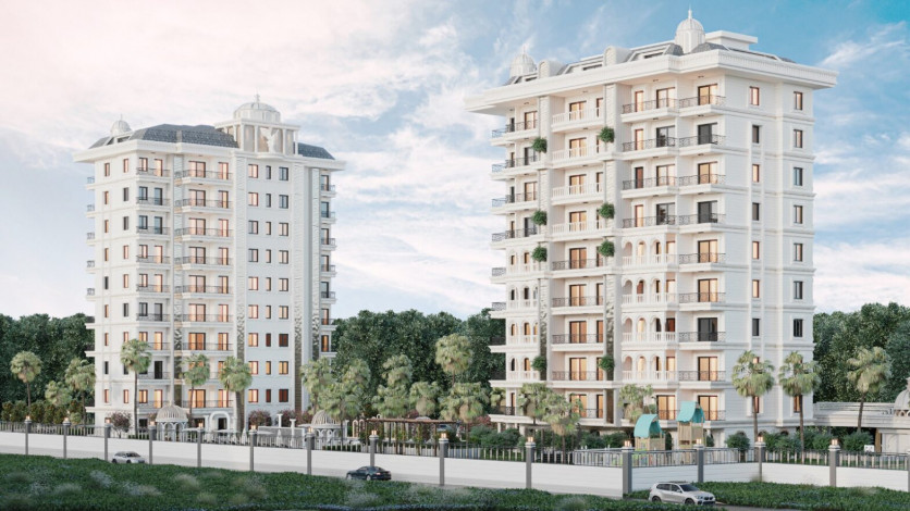 Новый проект с квартирами 1+1, 2+1, 3+1 в районе Авсаллар - Ракурс 14