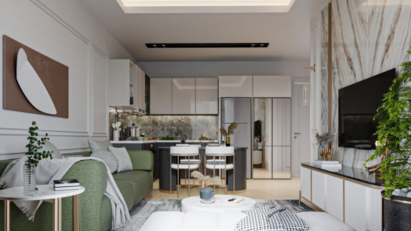 Новый проект с квартирами 1+1, 2+1, 3+1 в районе Авсаллар - Ракурс 25