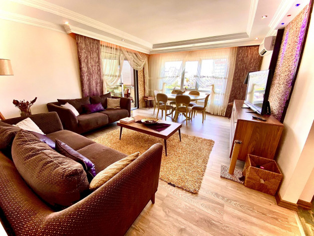 Меблированные апартаменты планировки 2+1, 115м2 в районе Оба - Ракурс 12