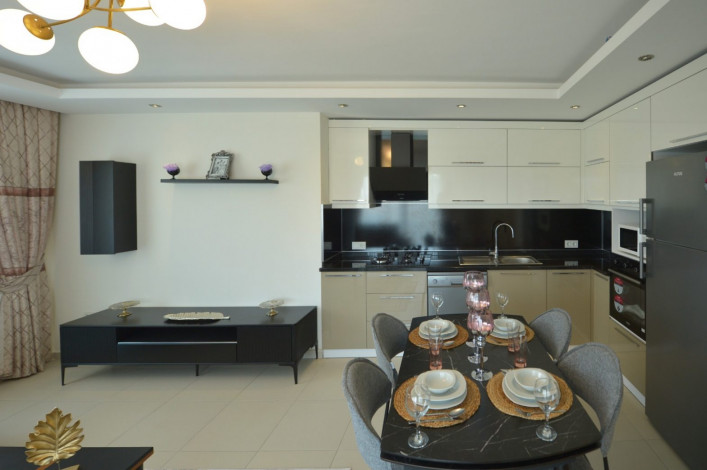 Просторная меблированная  квартира планировки  2+1, с видом на горы в Махмутларе, 105 м2. - Ракурс 7