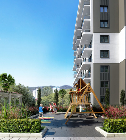 Новый инвестиционный проект с апартаментами 1+1, 2+1, 3+1 в районе Авсаллар - Ракурс 10