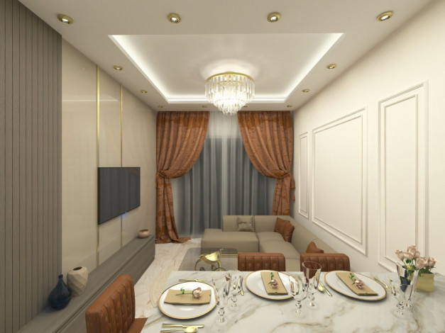 Квартира планировки 1+1, 55м2 с видом на море, Махмутлар - Ракурс 2