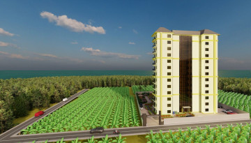 Апартаменты планировки 1+1,55м2 с видом на море, район Махмутлар - Ракурс 11