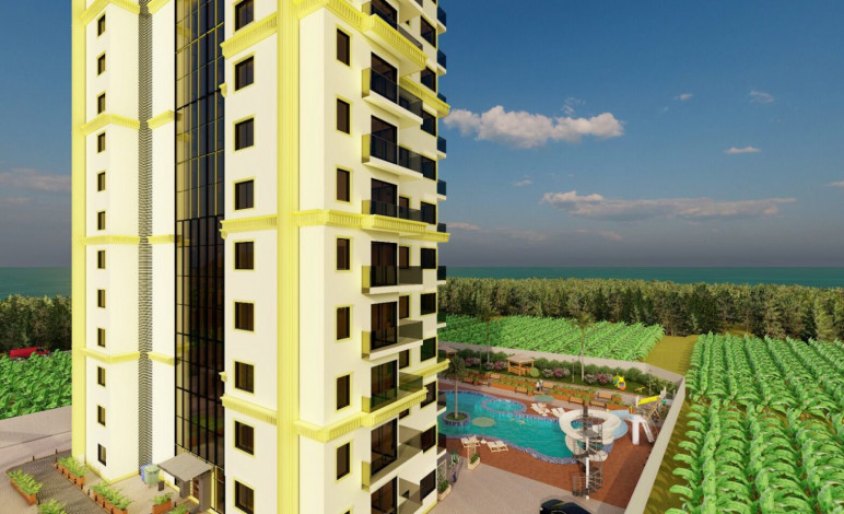 Апартаменты планировки 1+1,55м2 с видом на море, район Махмутлар - Ракурс 11