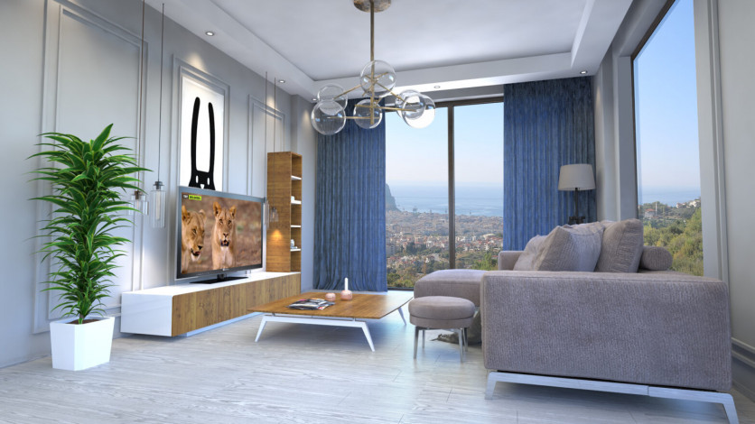 Апартаменты планировки 2+1 и 3+1 в новом жилом комплексе, центр Алании - Ракурс 2