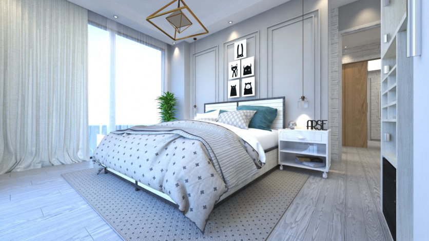 Апартаменты планировки 2+1 и 3+1 в новом жилом комплексе, центр Алании - Ракурс 9