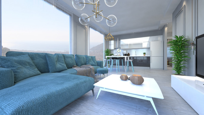 Апартаменты планировки 2+1 и 3+1 в новом жилом комплексе, центр Алании - Ракурс 15