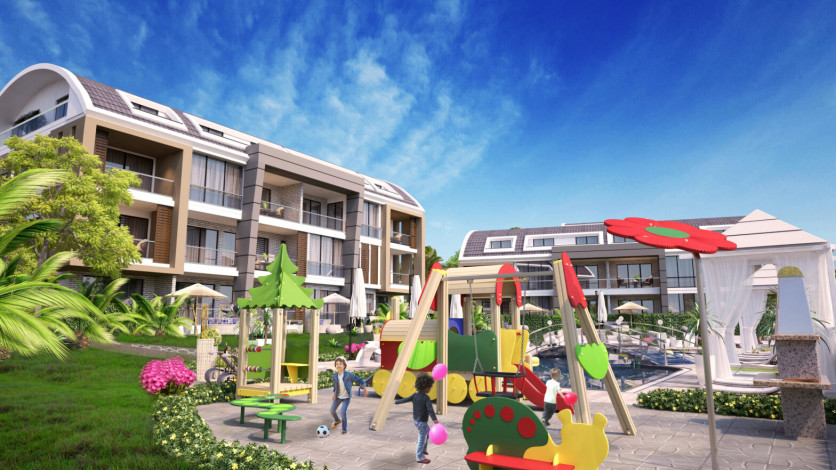 Апартаменты планировки 2+1 и 3+1 в новом жилом комплексе, центр Алании - Ракурс 18