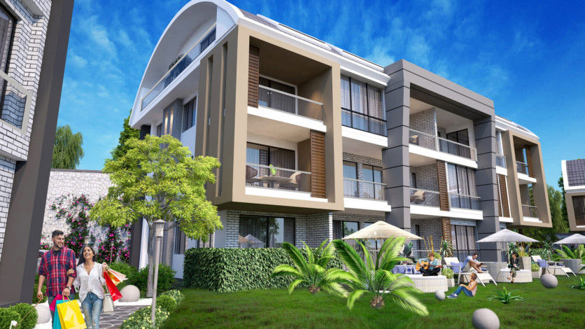 Апартаменты планировки 2+1 и 3+1 в новом жилом комплексе, центр Алании - Ракурс 19