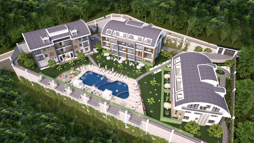 Апартаменты планировки 2+1 и 3+1 в новом жилом комплексе, центр Алании - Ракурс 20