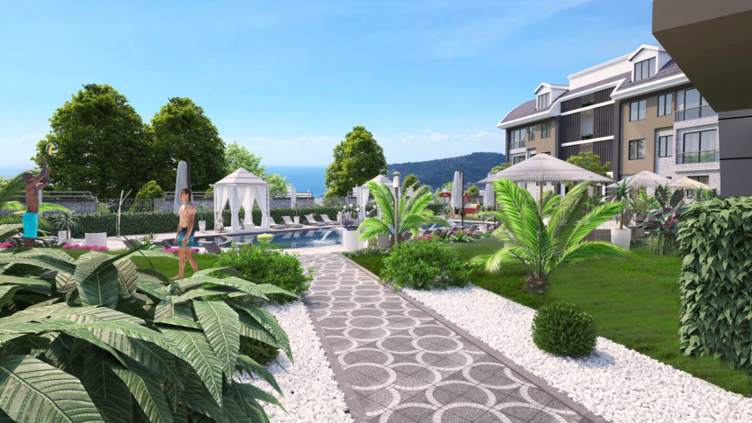 Апартаменты планировки 2+1 и 3+1 в новом жилом комплексе, центр Алании - Ракурс 23