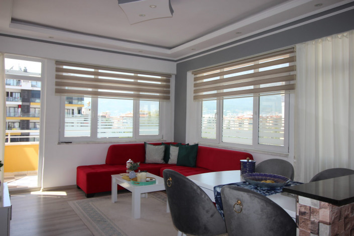 Видовые апартаменты планировки 2+1, 75м2 в районе Оба - Ракурс 3