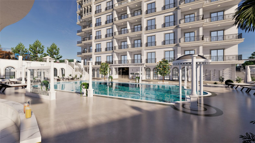 Новый жилой комплекс с апартаментами 1+1, 2+1, 3+1 в районе Авсаллар - Ракурс 13