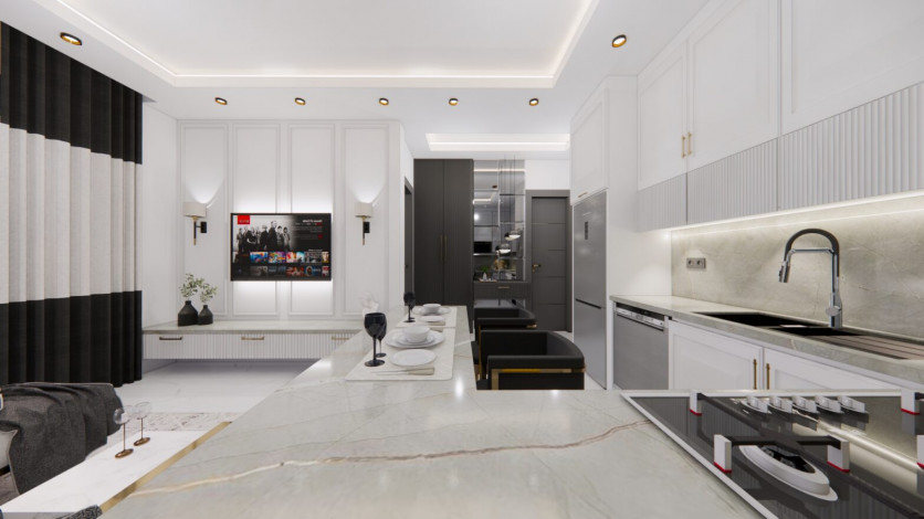 Новый жилой комплекс с апартаментами 1+1, 2+1, 3+1 в районе Авсаллар - Ракурс 35