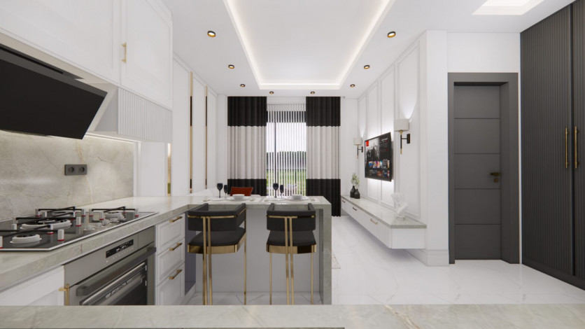 Новый жилой комплекс с апартаментами 1+1, 2+1, 3+1 в районе Авсаллар - Ракурс 39