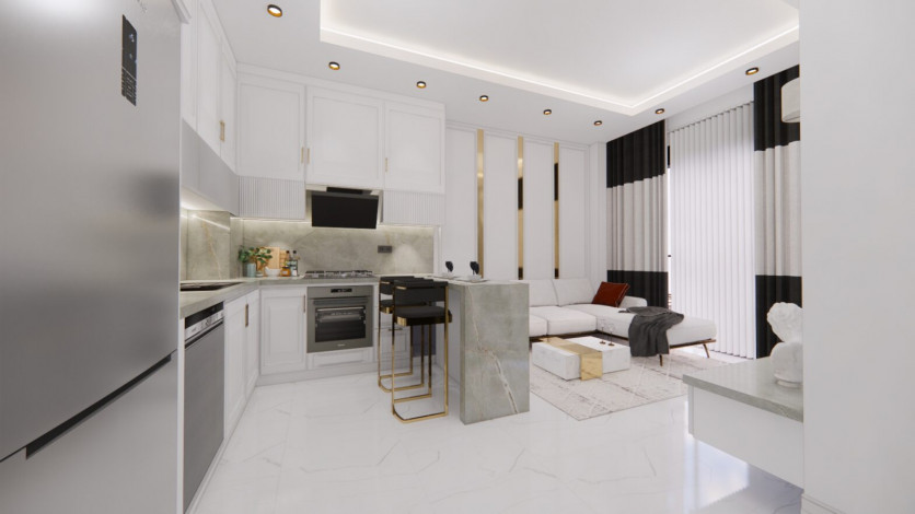 Новый жилой комплекс с апартаментами 1+1, 2+1, 3+1 в районе Авсаллар - Ракурс 40