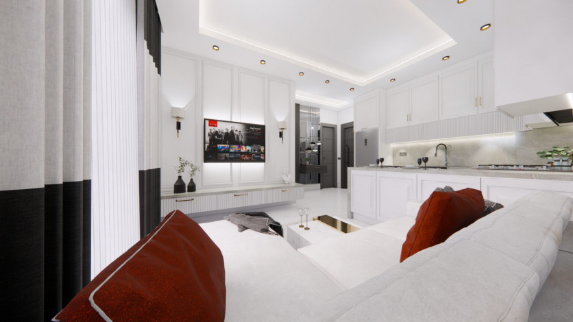 Новый жилой комплекс с апартаментами 1+1, 2+1, 3+1 в районе Авсаллар - Ракурс 47