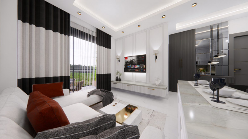 Новый жилой комплекс с апартаментами 1+1, 2+1, 3+1 в районе Авсаллар - Ракурс 48