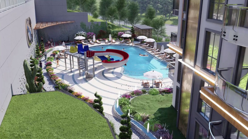 Новые квартиры в Махмутлар Алания: 2+1, 1+1 - Ракурс 5