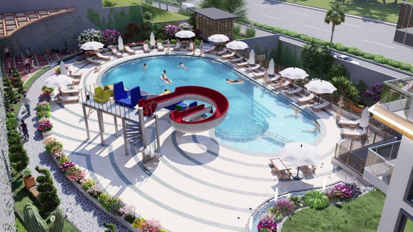 Новые квартиры в Махмутлар Алания: 2+1, 1+1 - Ракурс 18