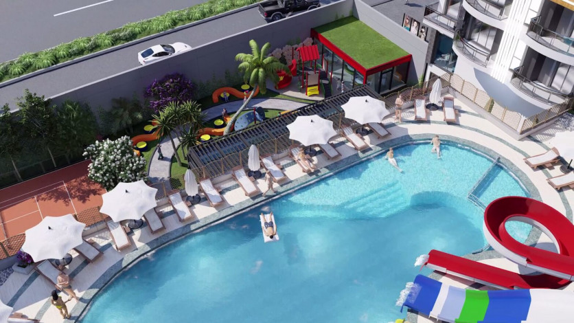 Новые квартиры в Махмутлар Алания: 2+1, 1+1 - Ракурс 19