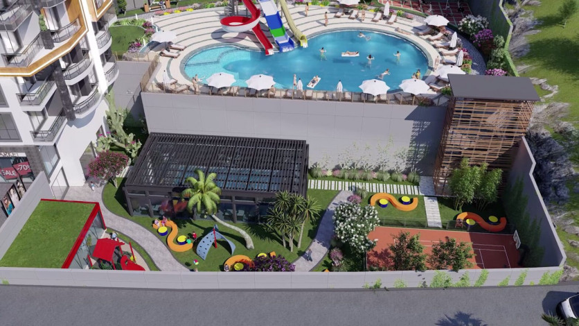 Новые квартиры в Махмутлар Алания: 2+1, 1+1 - Ракурс 21