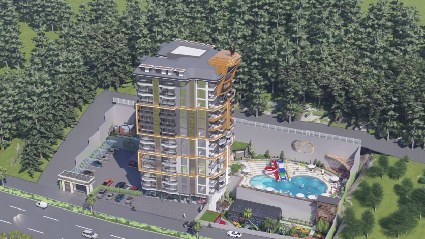 Новые квартиры в Махмутлар Алания: 2+1, 1+1 - Ракурс 23