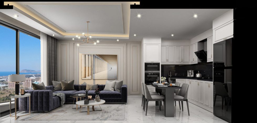 Новые квартиры в Махмутлар Алания: 2+1, 1+1 - Ракурс 31