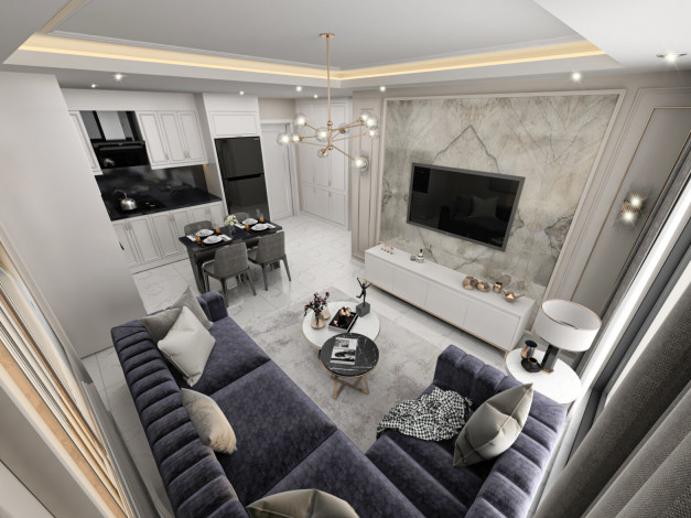 Новые квартиры в Махмутлар Алания: 2+1, 1+1 - Ракурс 39