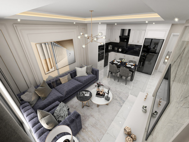 Новые квартиры в Махмутлар Алания: 2+1, 1+1 - Ракурс 40