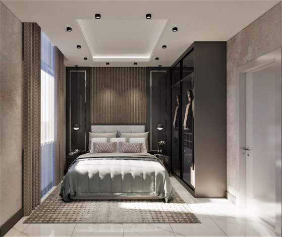 Квартира планировки 1+1, 55м2 в ЖК на стадии строительства, район Демирташ - Ракурс 10