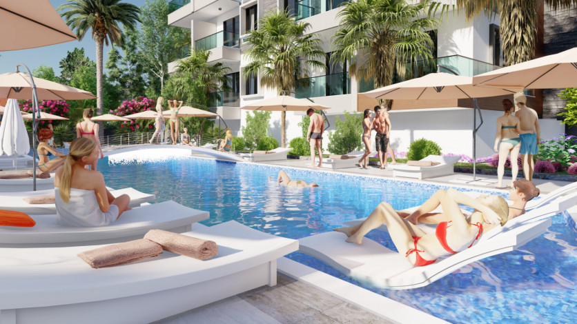 Новые квартиры в Газипаше Алания: 2+1, 1+1. Новый инвестиционный проект - Ракурс 7