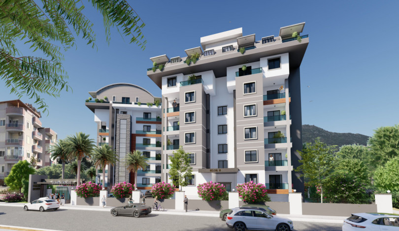 Новые квартиры в Газипаше Алания: 2+1, 1+1. Новый инвестиционный проект - Ракурс 6