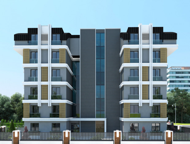 Новый жилой комплекс с квартирами 1+1, 2+1 в районе Газипаша - Ракурс 0