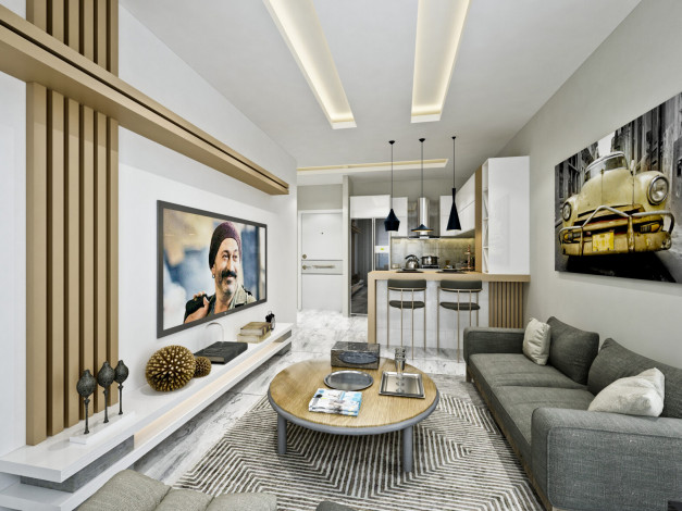 Новый жилой комплекс с квартирами 1+1, 2+1 в районе Газипаша - Ракурс 6