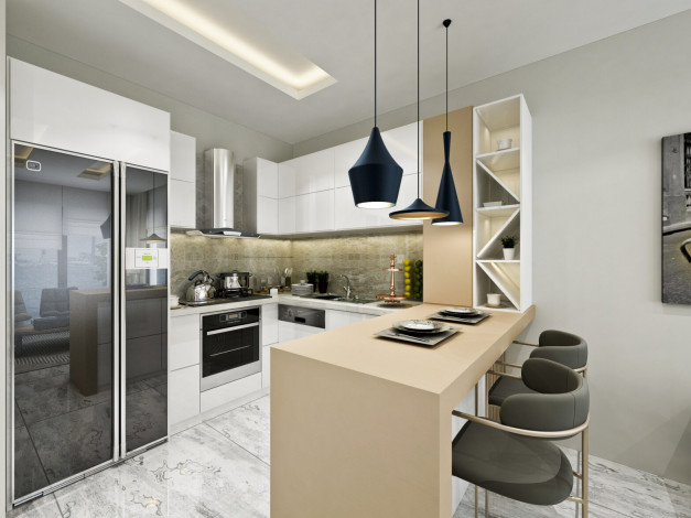 Новый жилой комплекс с квартирами 1+1, 2+1 в районе Газипаша - Ракурс 8