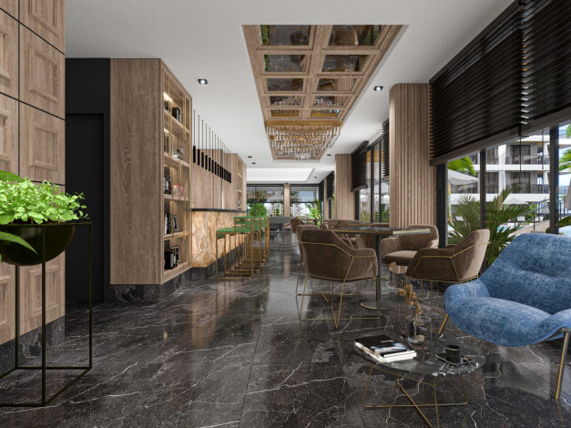 Квартиры от 58 до 242 кв.м.  в 245 метрах от моря в Тосмур - Ракурс 22