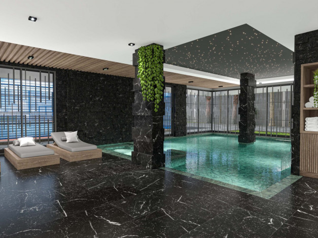 Квартиры от 58 до 242 кв.м.  в 245 метрах от моря в Тосмур - Ракурс 36