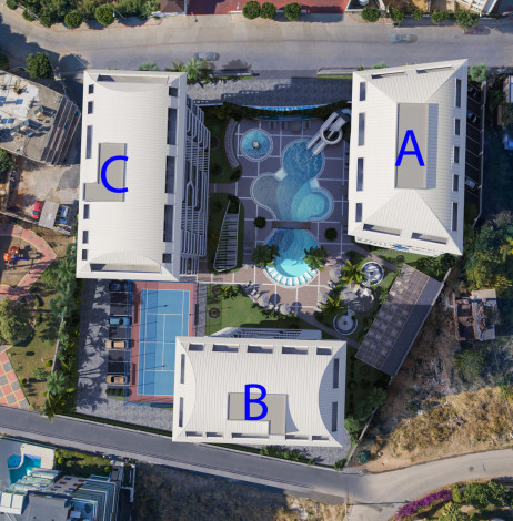 Квартиры от 58 до 242 кв.м.  в 245 метрах от моря в Тосмур - Ракурс 47