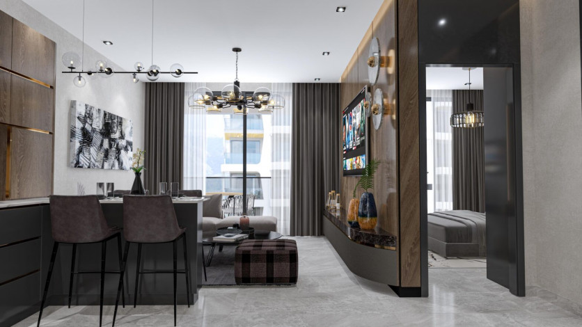 Квартиры от 58 до 242 кв.м.  в 245 метрах от моря в Тосмур - Ракурс 48