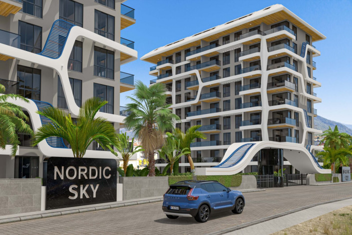 Квартиры от 58 до 242 кв.м.  в 245 метрах от моря в Тосмур - Ракурс 55