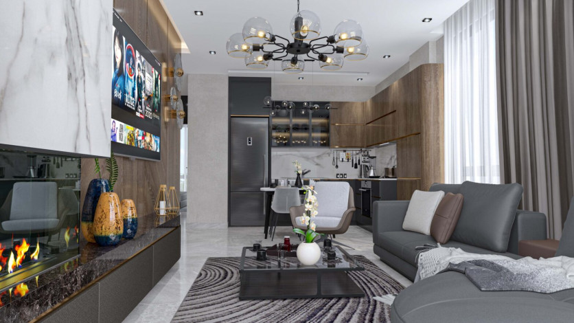 Квартиры от 58 до 242 кв.м.  в 245 метрах от моря в Тосмур - Ракурс 59