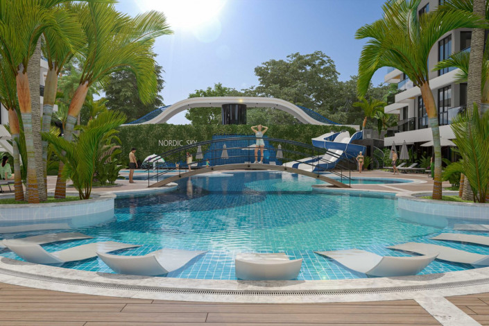 Квартиры от 58 до 242 кв.м.  в 245 метрах от моря в Тосмур - Ракурс 76