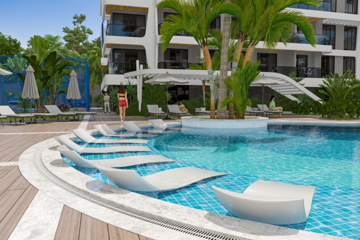 Квартиры от 58 до 242 кв.м.  в 245 метрах от моря в Тосмур - Ракурс 77