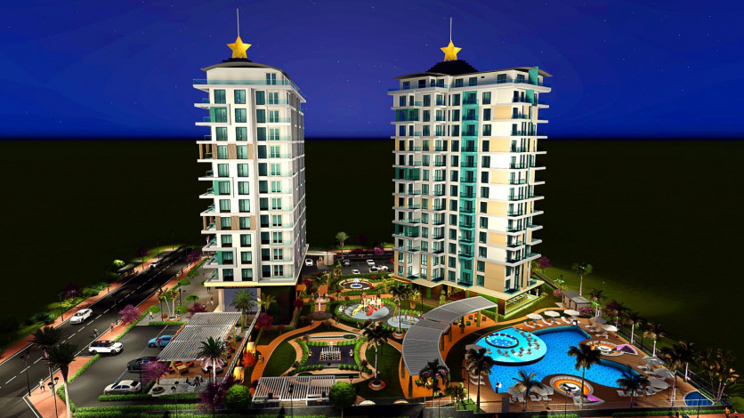 Новый инвестиционный проект на стадии строительства с шикарными видами в Махмутларе. - Ракурс 5