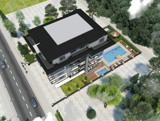 Квартира планировки 1+1, 51м2 в ЖК на финальной стадии строительства, Каргыджак - Ракурс 12