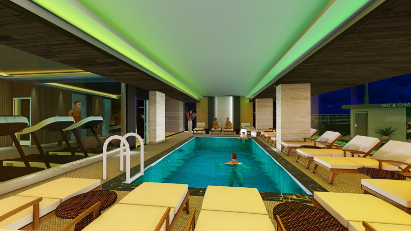 Новый инвестиционный проект на стадии строительства с шикарными видами в Махмутларе. - Ракурс 14