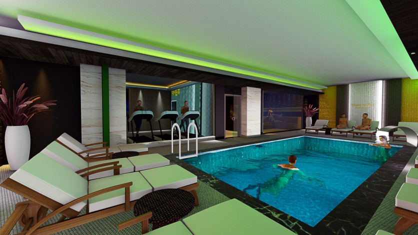 Новый инвестиционный проект на стадии строительства с шикарными видами в Махмутларе. - Ракурс 15